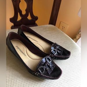 Johnston & Murphy ladies loafers with kitten heel.  Size 6m like new